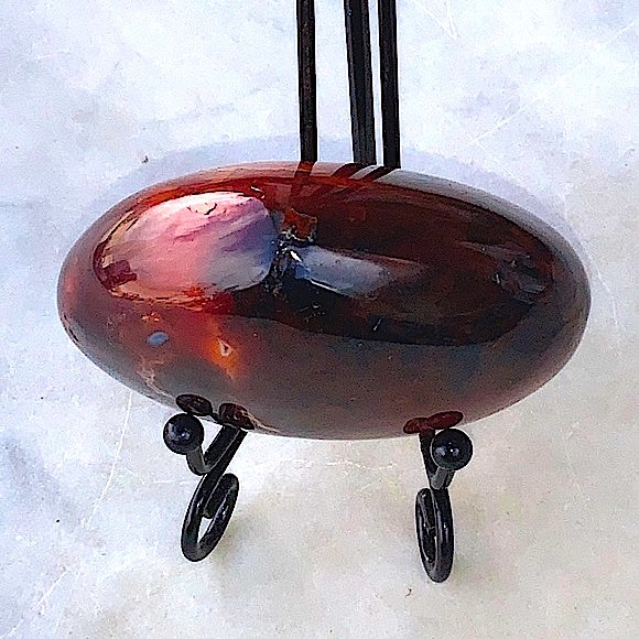 CARNELIAN HEART 3 1/2 IN PUFFY CHUNKY DRUZY CARVED NATURAL GEMSTONE NEW ENERGY - Picture 6 of 11